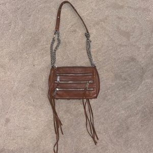 Rebecca Minkoff Brown Moro 3 Zip Crossbody Bag
